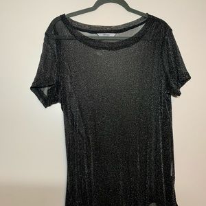 Mesh sparkle top
